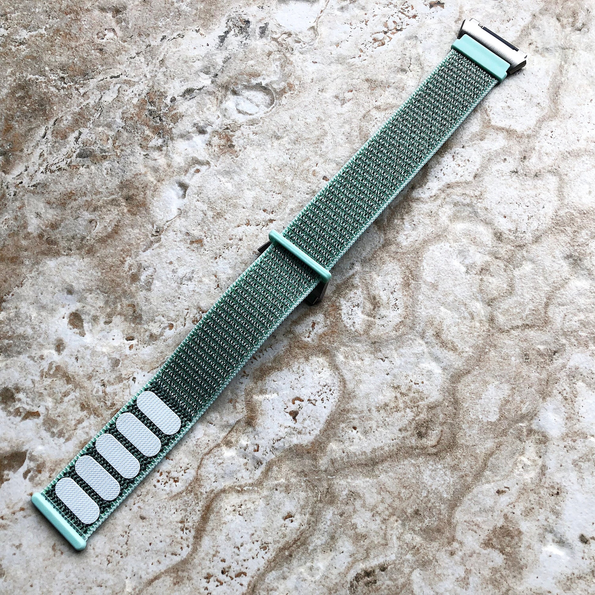 Fitbit Ionic Marine Green Sports Loop n Hook Band Strap for Watch Band Strap Adjustable with Quick Release Adapters Silver Rose Gold Black