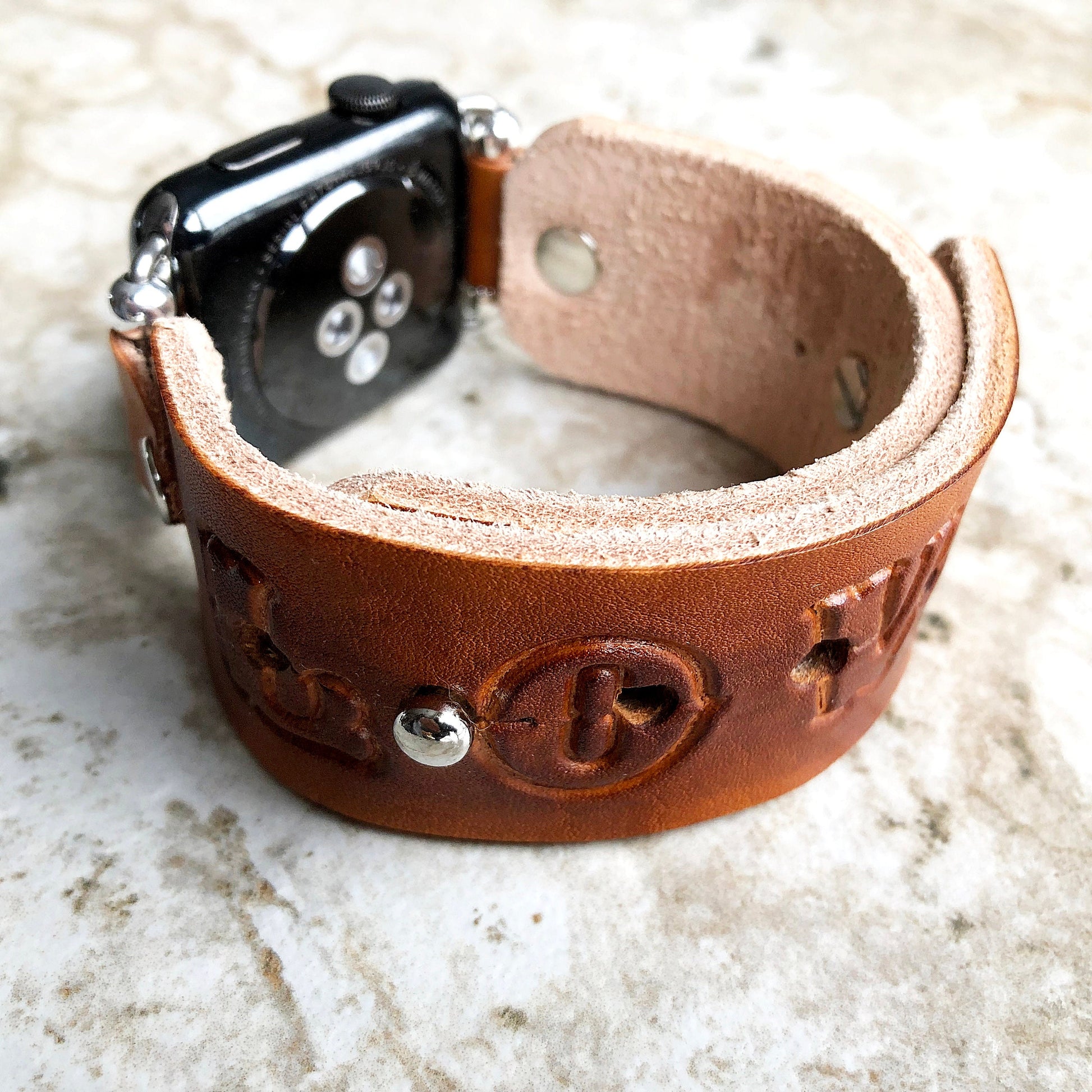 Apple Love Brown Band Adjustable for iWatch Ultra 2 9 8 7 SE 6 5 4 3 2 1 Case 38mm 40mm 41mm 42mm 44mm 45mm Bracelet Leather Strap Cuff