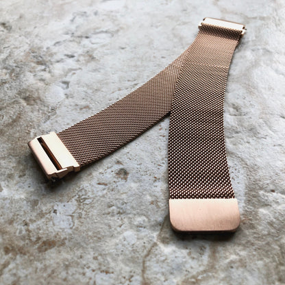 Fitbit Watch Rose Gold Color Band Set Crystal Bezel Bling Case Cover for Versa 2 3 4 Sense 1 2 Smartwatches Milanese Strap Protective Frame
