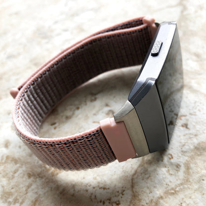 Fitbit Ionic Pink Sand Sports Loop n Hook Band Strap for Watch Band Strap Adjustable with Quick Release Adapters Silver Rose Gold Black
