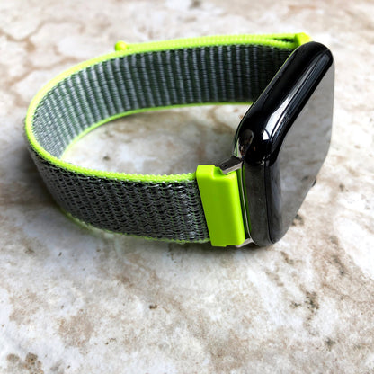 Apple Watch Flash Band Loop and Hook for iWatch Ultra 2 49mm and 9 8 Series 41mm 45mm Case Adjustable Sport Strap Nylon Weave Bracelet