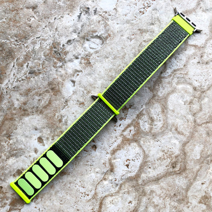 Apple Watch Flash Band Loop and Hook for iWatch Ultra 2 49mm and 9 8 Series 41mm 45mm Case Adjustable Sport Strap Nylon Weave Bracelet
