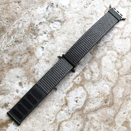 Apple Watch Green Olive Band Loop and Hook for iWatch Ultra 2 49mm and 9 8 Series 41mm 45mm Case Sports Adjustable Strap Soft Nylon Weave