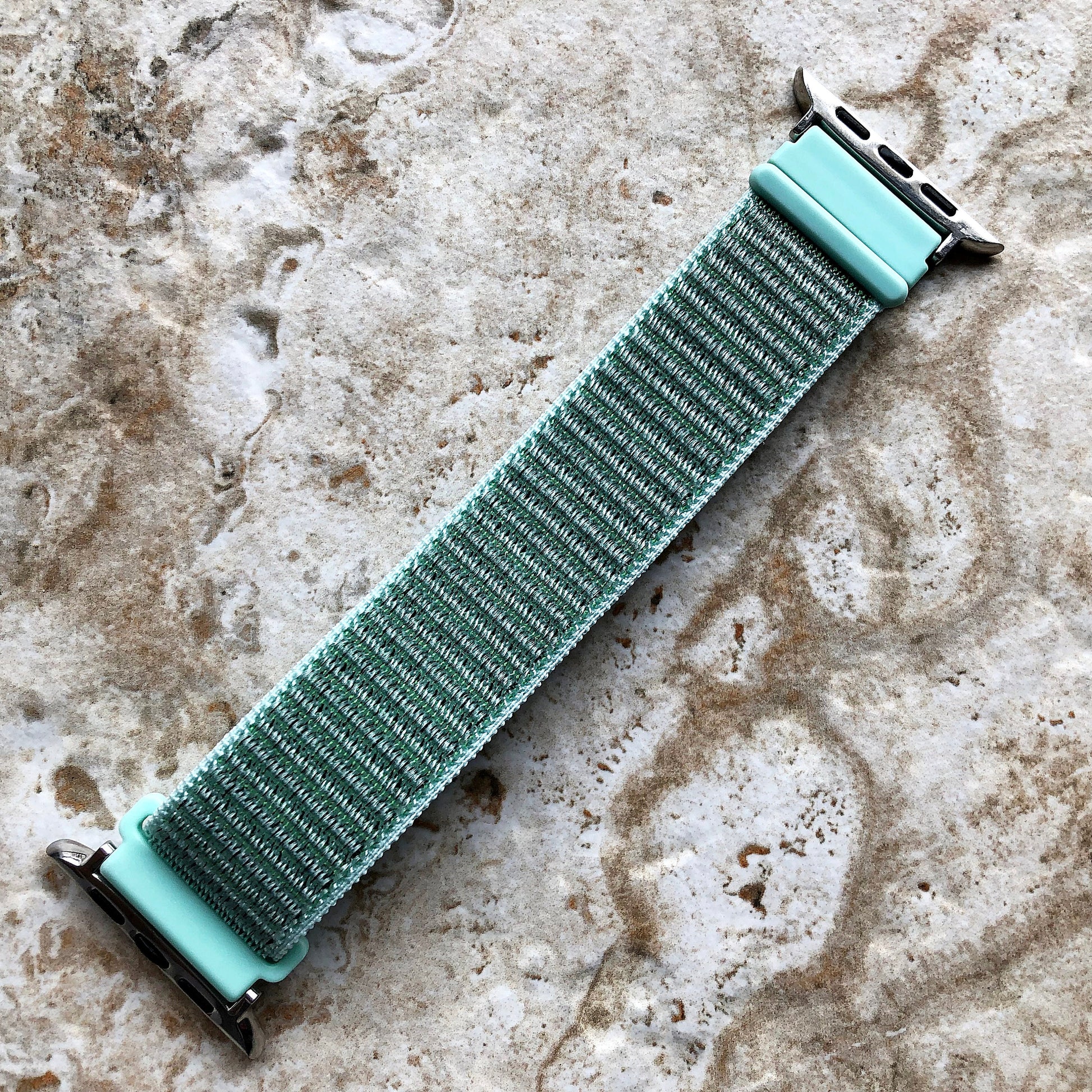 Apple Marine Green Band Loop and Hook for iWatch Ultra 2 49mm and 9 8 Series 41mm 45mm Case Adjustable Sport Strap Soft Nylon Weave