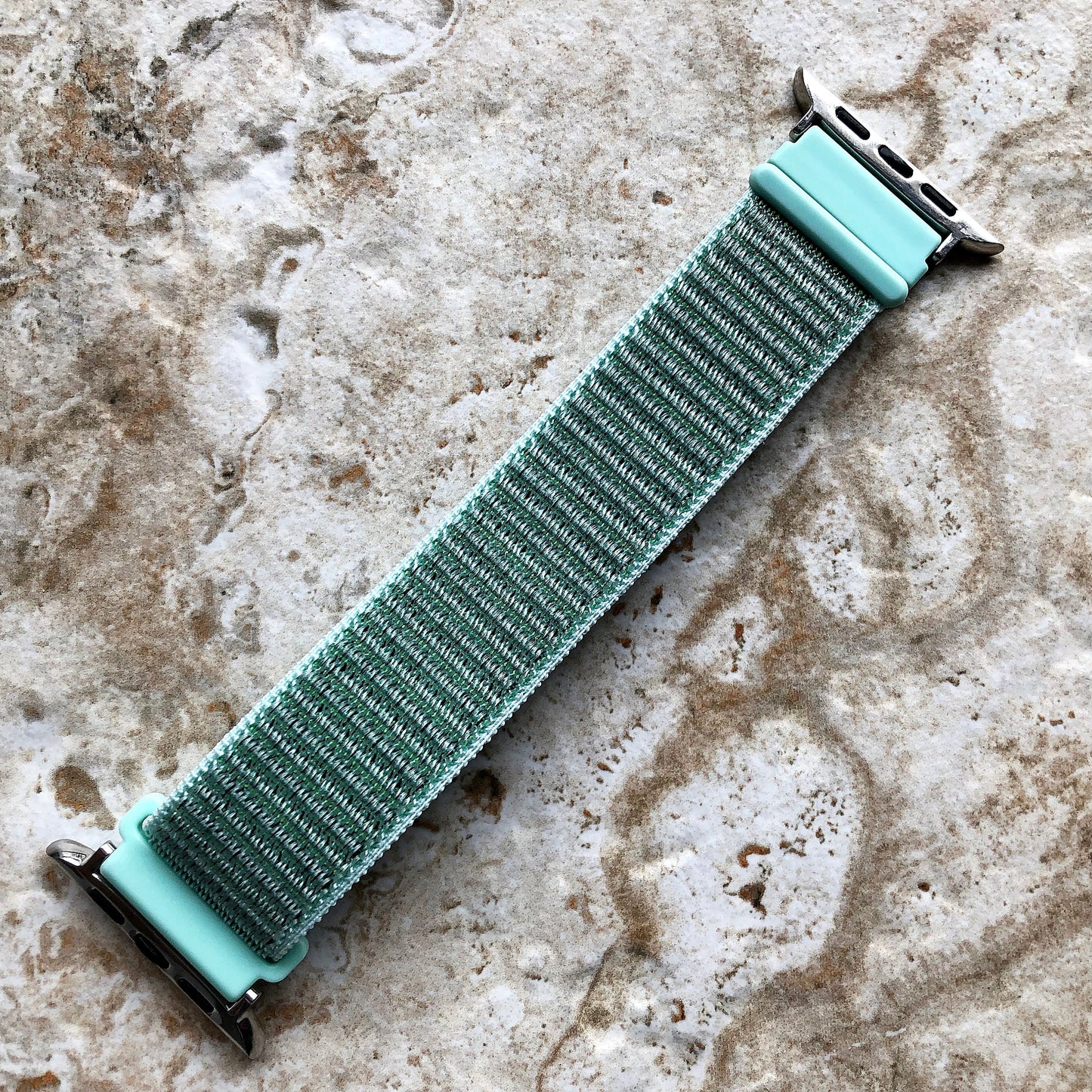 Apple Marine Green Band Loop & Hook for iWatch Ultra 2 9 8 7 SE 6 5 4 3 2 1 38mm 40 41 42mm 44mm 45mm 49mm Case Sport Strap Soft Nylon Weave