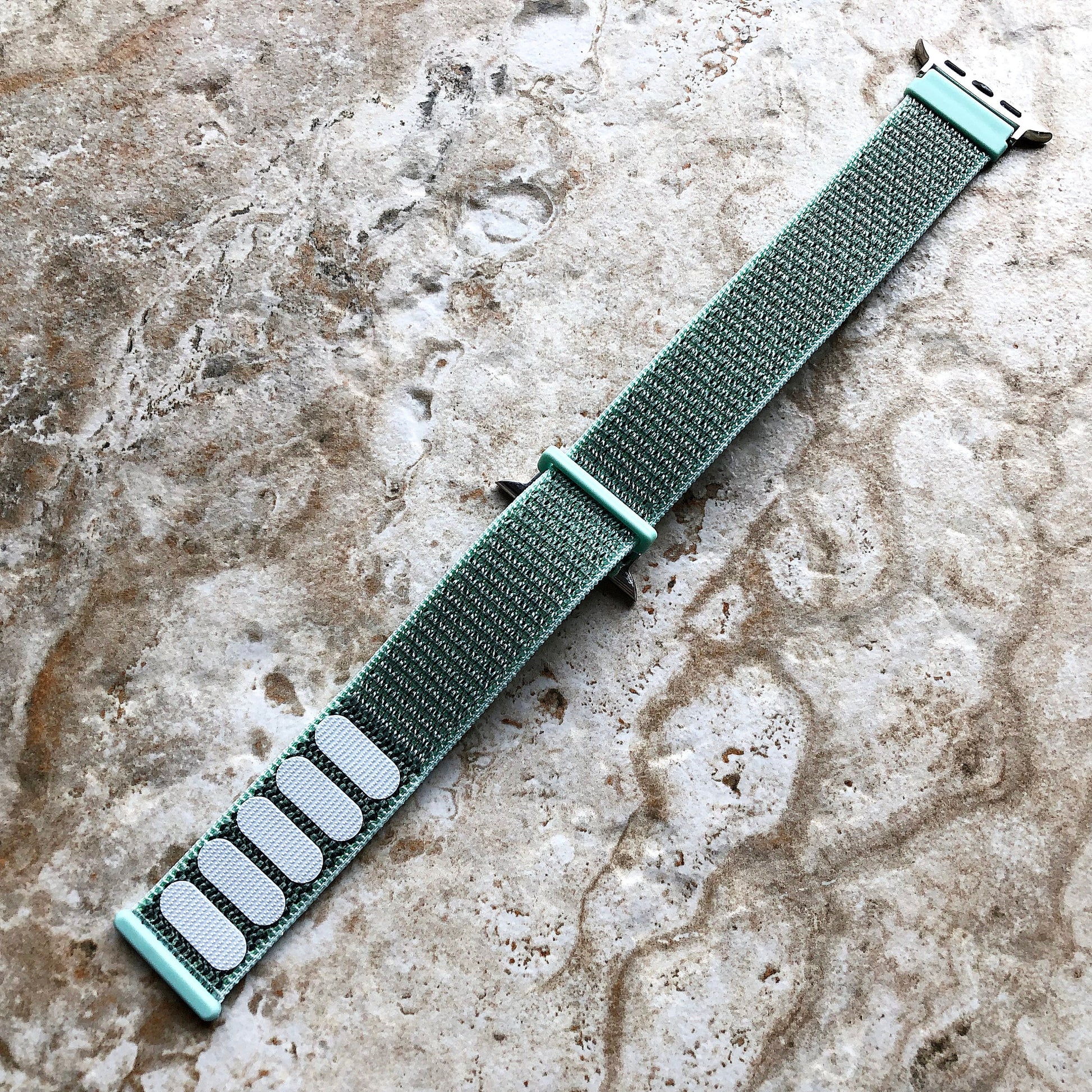 Apple Marine Green Band Loop and Hook for iWatch Ultra 2 49mm and 9 8 Series 41mm 45mm Case Adjustable Sport Strap Soft Nylon Weave