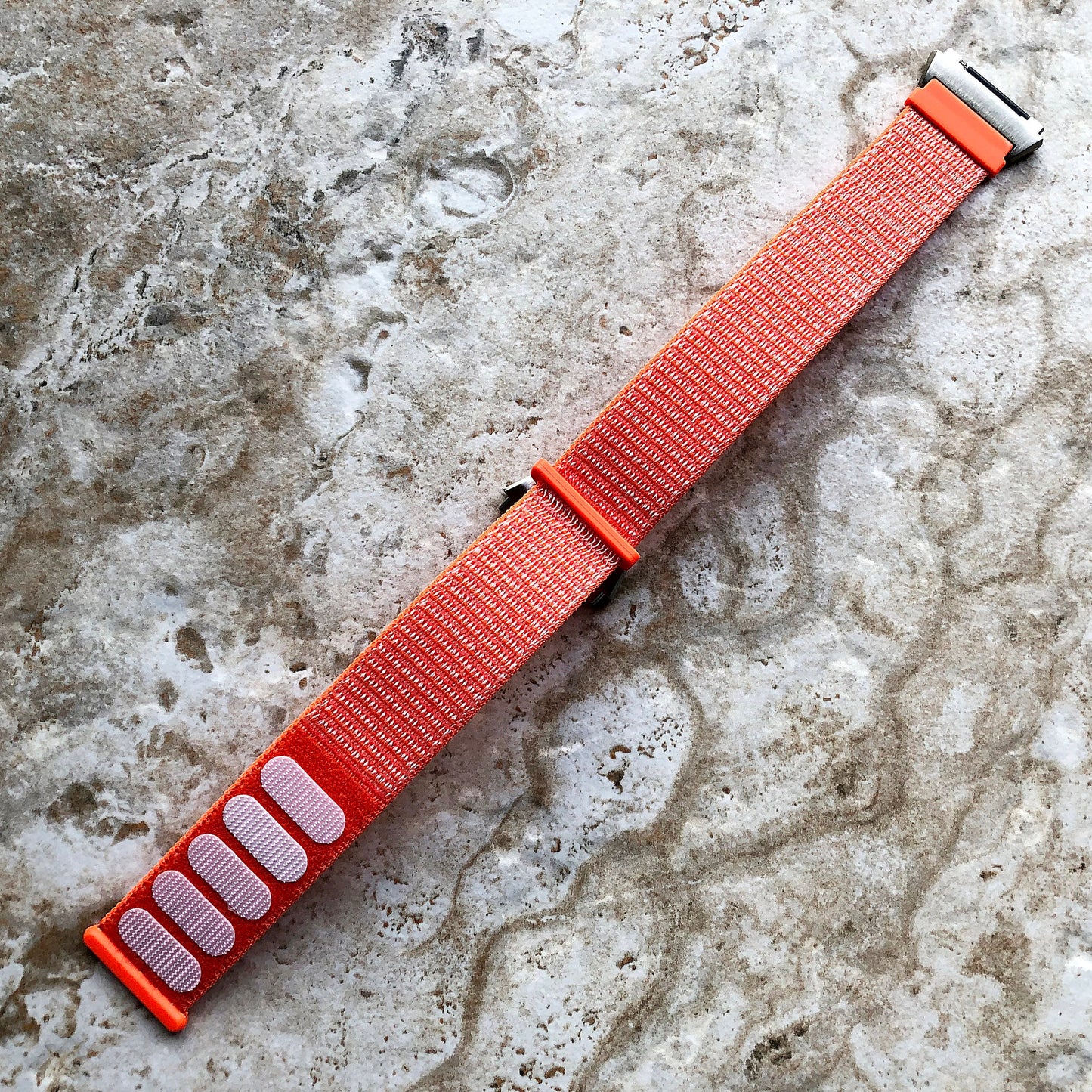 Fitbit Ionic Spicy Orange Sports Loop n Hook Band Strap for Watch Band Strap Adjustable with Quick Release Adapters Silver Rose Gold Black