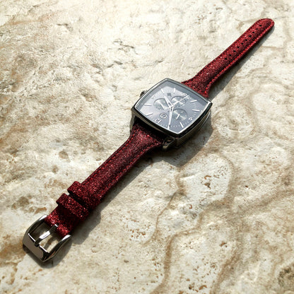 Garmin Red Sparkling Glitter Band for Forerunner 745 265 255 Venu 3 2 Darth Vader First Avenger Vivoactive 4 Leather Slim Bracelet Strap B22