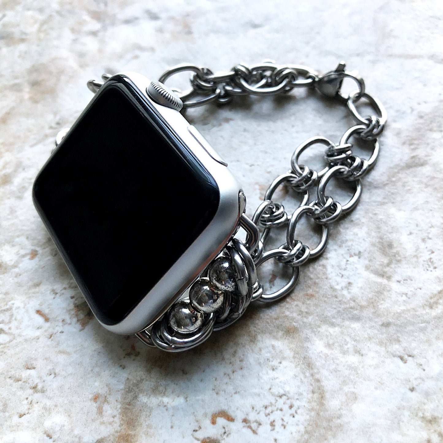 Apple Watch Band for Ultra 2 9 8 7 SE 6 5 4 3 2 1 Series 38mm 40mm 41mm 42mm 44mm 45mm 49mm Chain Oval Link Bracelet Tarnish Resistant S304