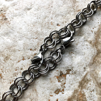 Apple Watch Band for Ultra 2 9 8 7 6 SE 5 4 3 2 1 iWatch 38mm 40 41mm 42mm 44mm 45mm 49mm Double Round Links Chain Handmade Bracelet Jewelry