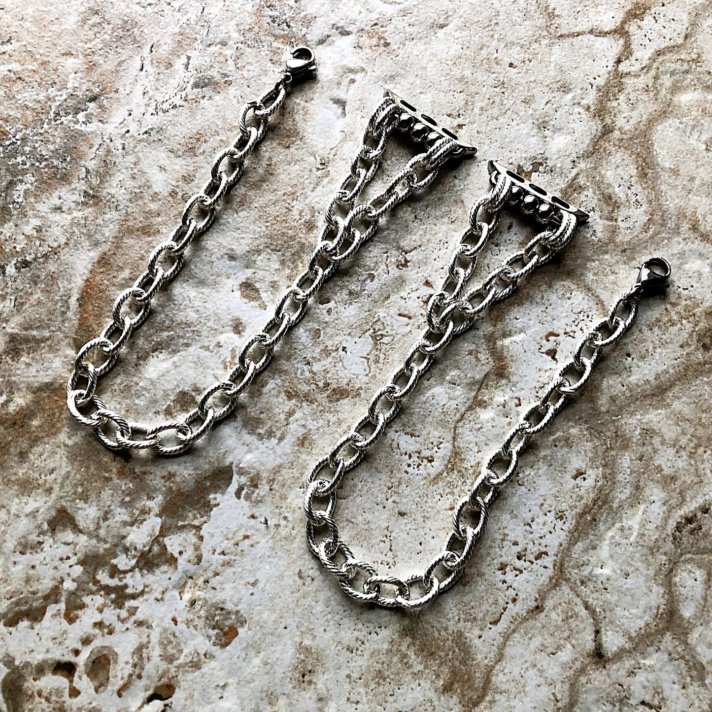 Apple Watch Bracelet Band for iWatch Ultra 2 49mm and 9 8 Series 41mm 45mm Case Twisted Wire Pattern Links Chain Handmade Jewelry Strap