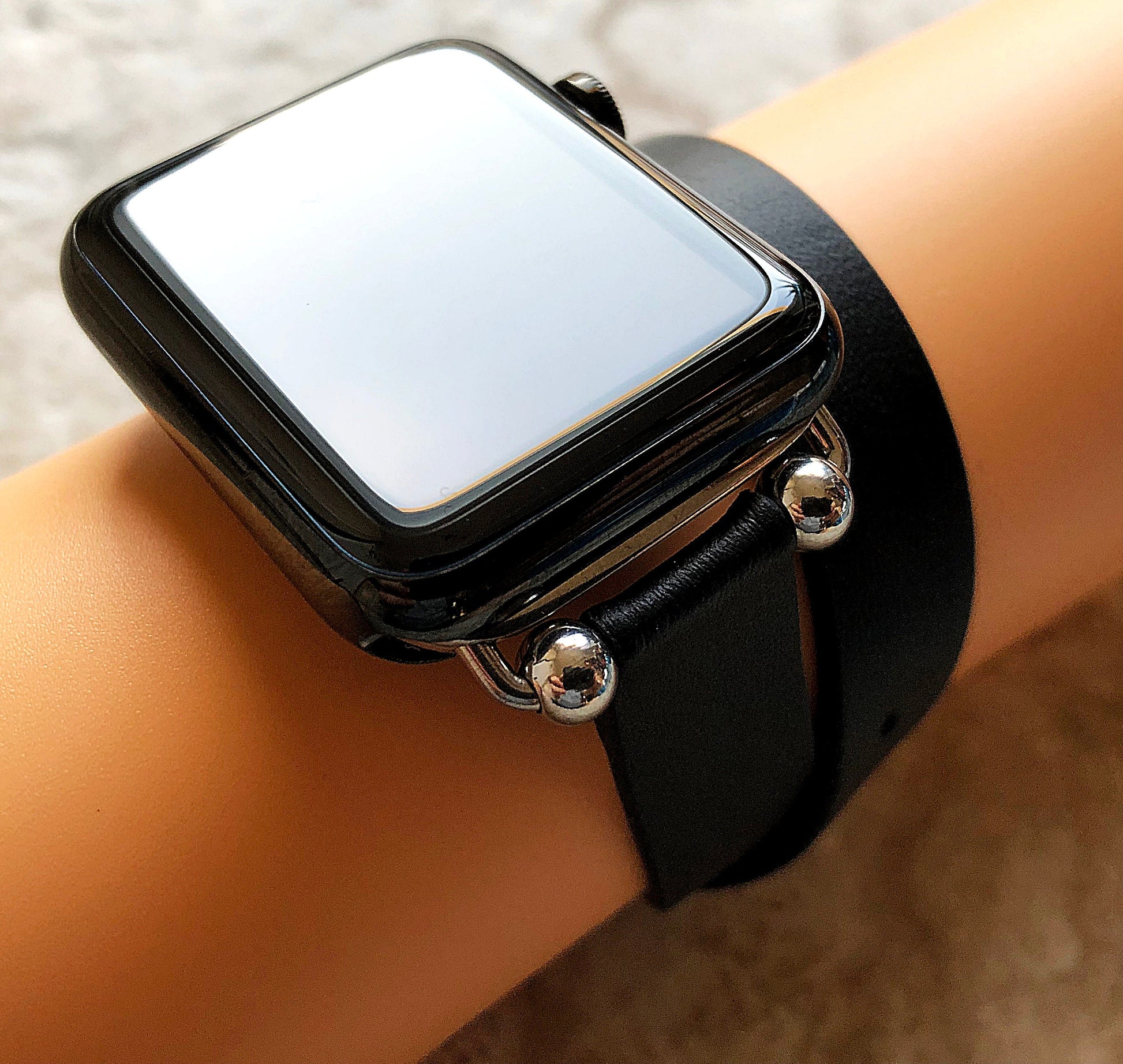 Apple Pink Twice Wrap Around Wrist Leather Band for iWatch Ultra 2 49mm and 9 8 Series 41mm 45mm Case Handmade Double Bracelet Strap