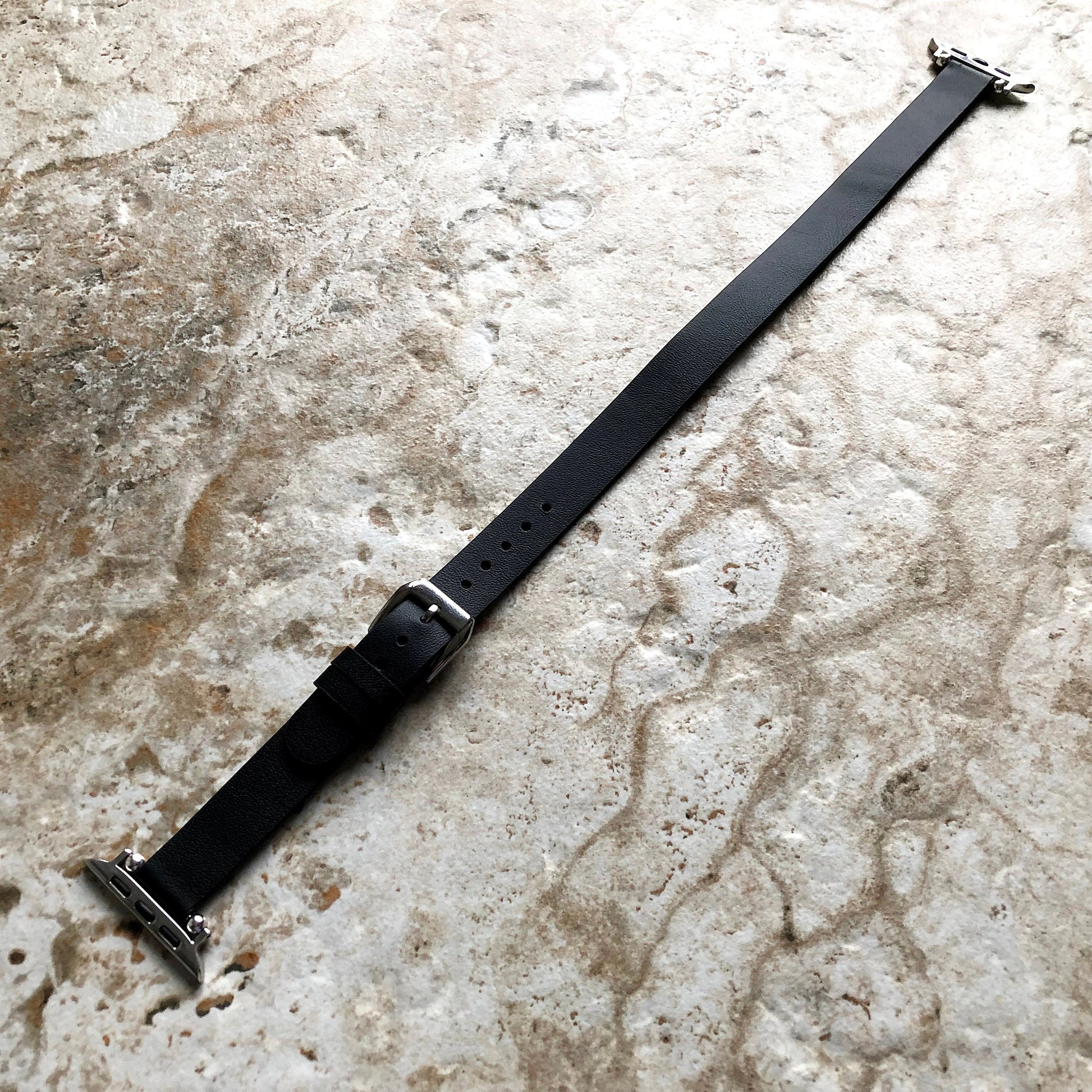 Apple Watch Black Double Wrap Around Wrist Leather Band for All Series 38mm 40mm 41mm 42mm 44mm 45mm 49mm Twice Bracelet Strap