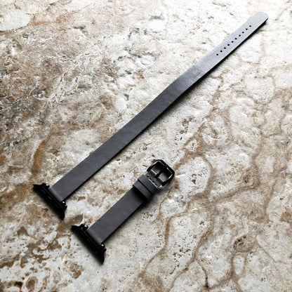 Apple Gray Double Wrap Around Wrist Leather Band for iWatch Ultra 2 9 8 7 SE 6 5 4 3 2 1 38mm 40 41 42mm 44mm 45mm 49mm Twice Bracelet Strap
