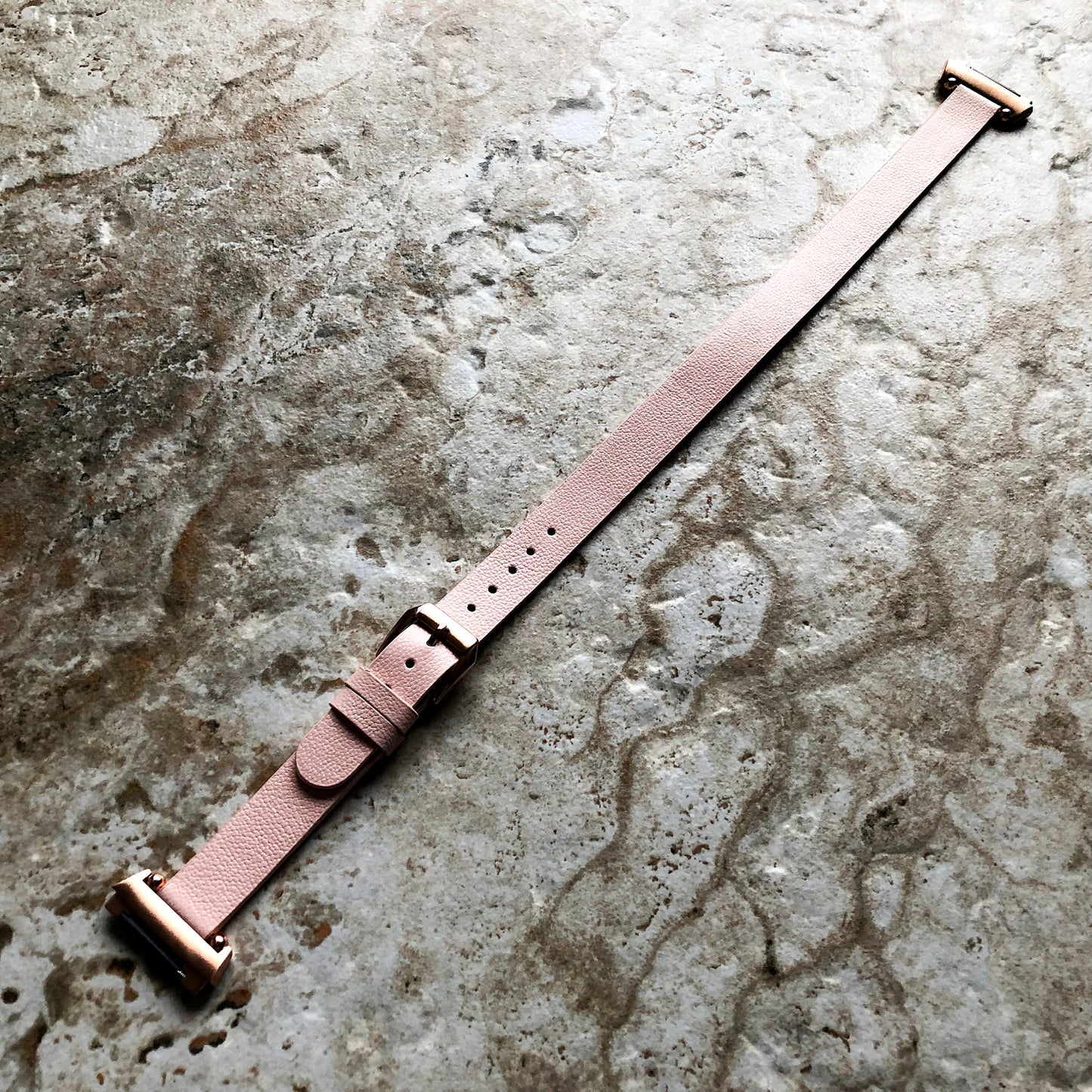 Fitbit Ionic Pink Soft Band for Double Wrap Around Wrist Eco Vegan Leather Watch Strap Twice Bracelet SB in Silver Rose Gold Black Finish