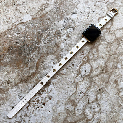 Apple White Double Wrap Band for iWatch Ultra 2 49mm and 9 8 Series 41mm 45mm Case Twice Around Wrist Leather Bracelet Fashion Straps GM