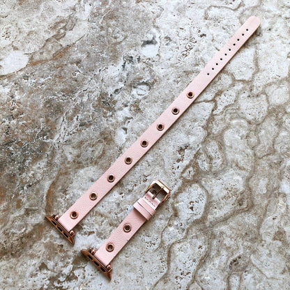 Apple Pink Double Wrap Band for iWatch Ultra 2 49mm and 9 8 Series 41mm 45mm Case Twice Around Wrist Leather Bracelet Fashion Straps GM