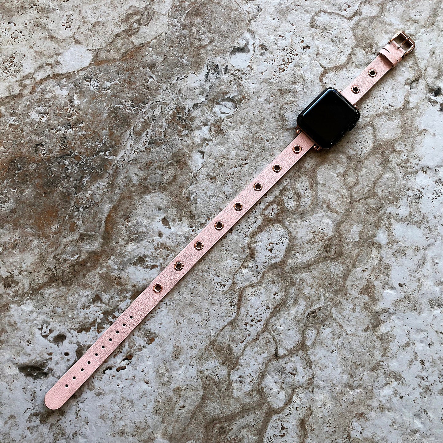 Apple Pink Double Wrap Band for iWatch All Series 38mm 40mm 41mm 42mm 44mm 45mm 49mm Case Twice Around Wrist Leather Bracelet Straps GM