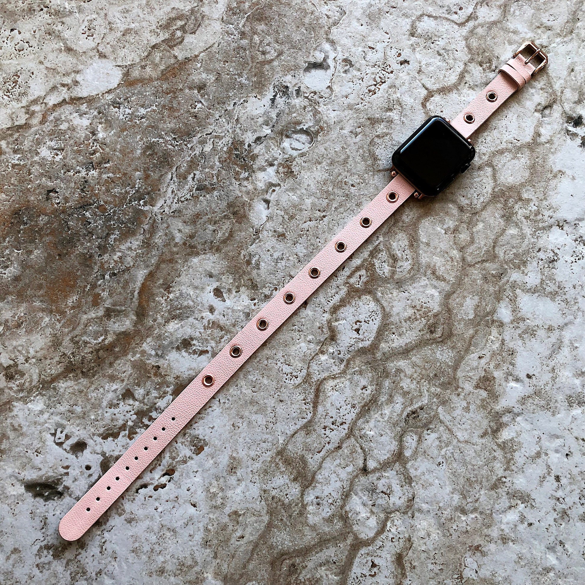 Apple Pink Double Wrap Band for iWatch All Series 38mm 40mm 41mm 42mm 44mm 45mm 49mm Case Twice Around Wrist Leather Bracelet Straps GM