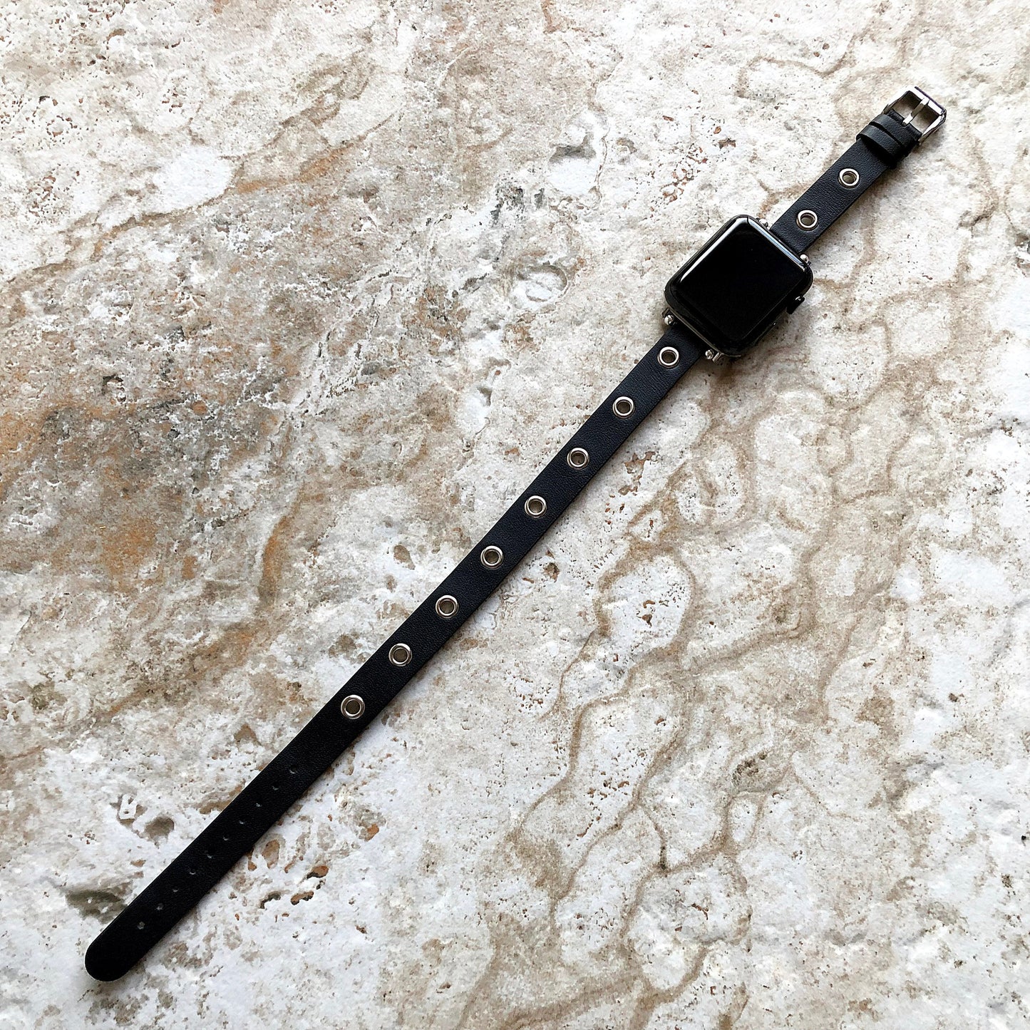 Apple Black Double Wrap Band for iWatch All Series 38mm 40mm 41mm 42mm 44mm 45mm 49mm Case Twice Around Wrist Leather Bracelet Straps GM
