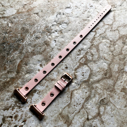 Fitbit Ionic Pink Band for Double Wrap Around Wrist Soft Eco Vegan Leather Watch Strap Twice Bracelet SB in Silver Rose Gold Black Finish