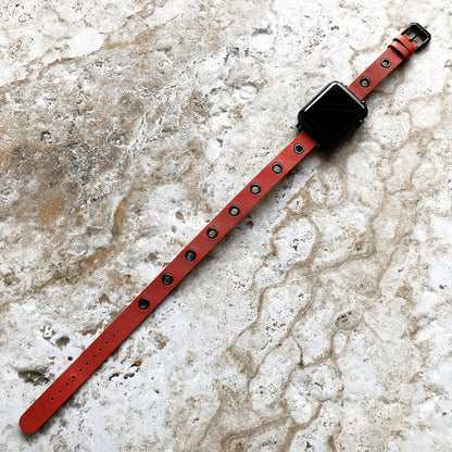 Fitbit Ionic Orange Band for Double Wrap Around Wrist Soft Eco Vegan Leather Watch Strap Twice Bracelet SB in Silver Rose Gold Black Finish