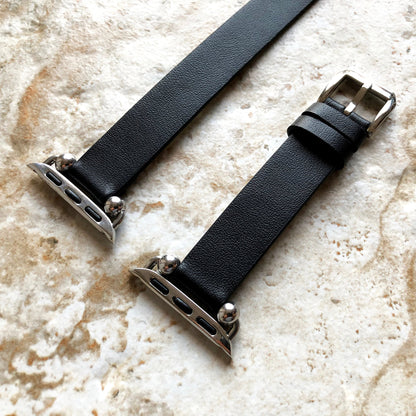 Apple Twice Wrap Around Wrist Leather Band for iWatch Ultra 2 9 8 7 SE 6 5 4 3 2 1 38mm 40mm 41mm 42mm 44mm 45mm 49mm Double Bracelet Straps