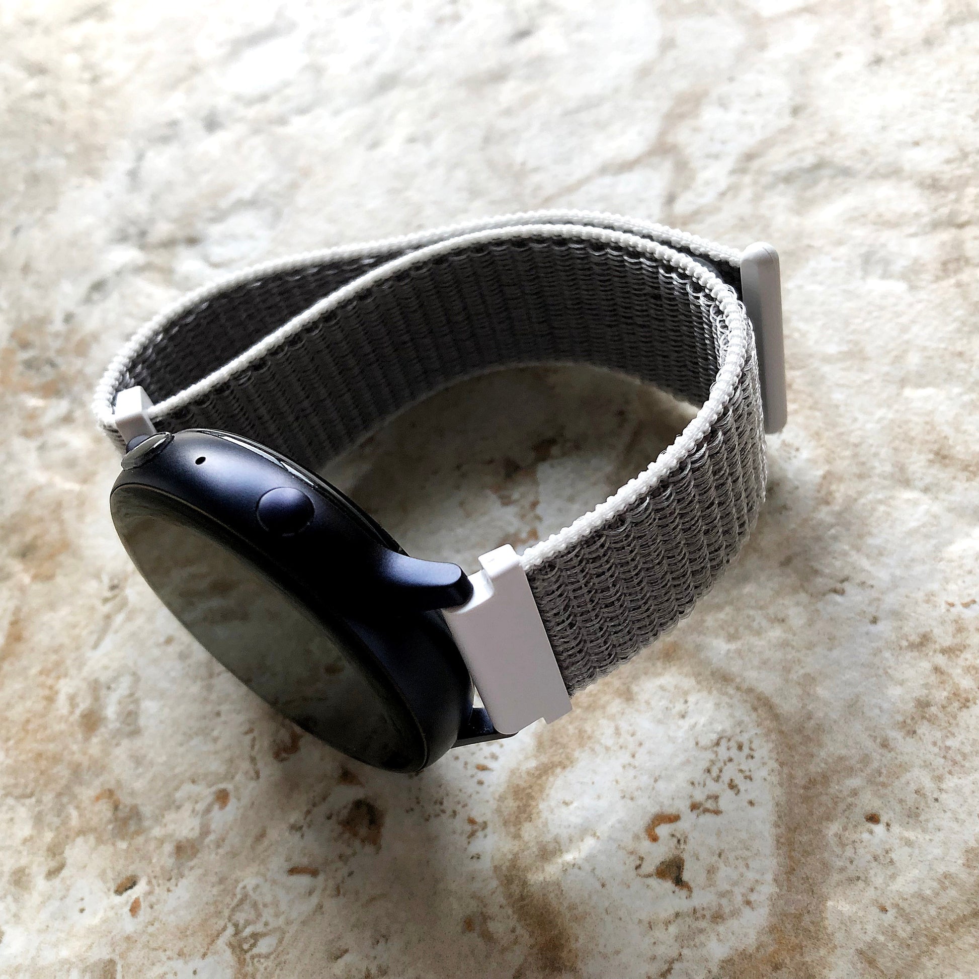 Seashell Color Band Compatible with Garmin D2 Air X10 Venu 2 Plus Venu Sq 2 Music Adjustable Nylon Sport Loop & Hook Strap Quick Release B20