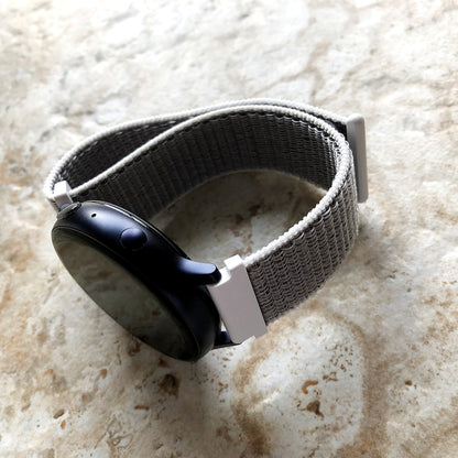 Seashell Color Band Compatible with Garmin D2 Air X10 Venu 2 Plus Venu Sq 2 Music Adjustable Nylon Sport Loop & Hook Strap Quick Release B20