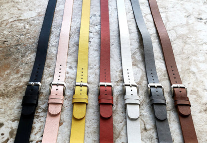 Fitbit Ionic Yellow Soft Band for Double Wrap Around Wrist Eco Vegan Leather Watch Strap Twice Bracelet SB in Silver Rose Gold Black Finish