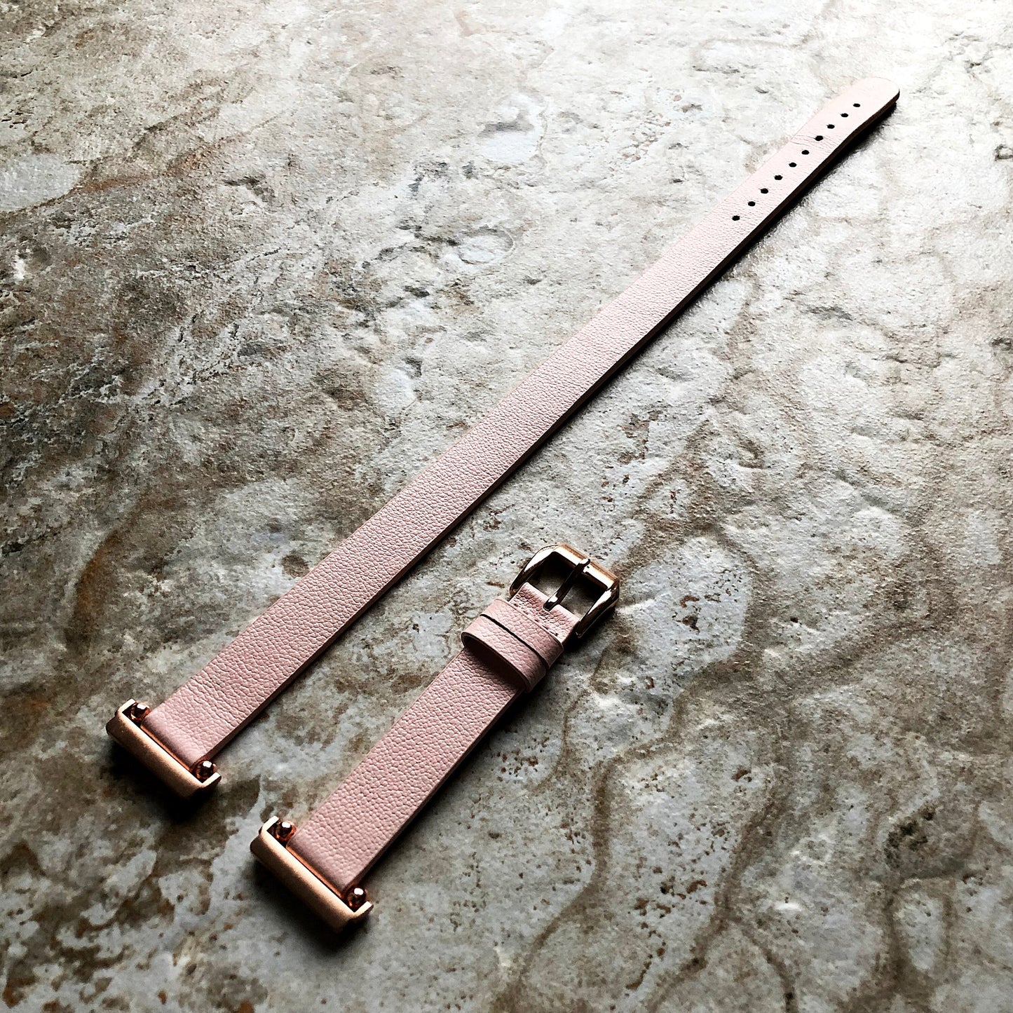 Fitbit Versa 2 3 4 Sense 2 Pink Soft Band Double Wrap Around Wrist Eco Vegan Leather Watch Strap Twice Bracelet in Silver Rose Gold Black