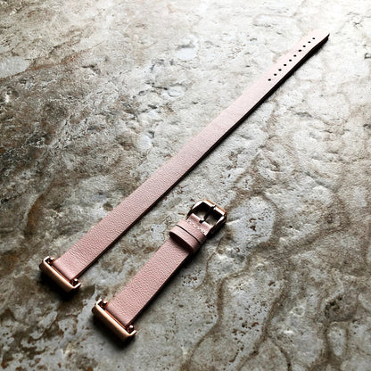 Fitbit Versa 2 3 4 Sense 2 Pink Soft Band Double Wrap Around Wrist Eco Vegan Leather Watch Strap Twice Bracelet in Silver Rose Gold Black