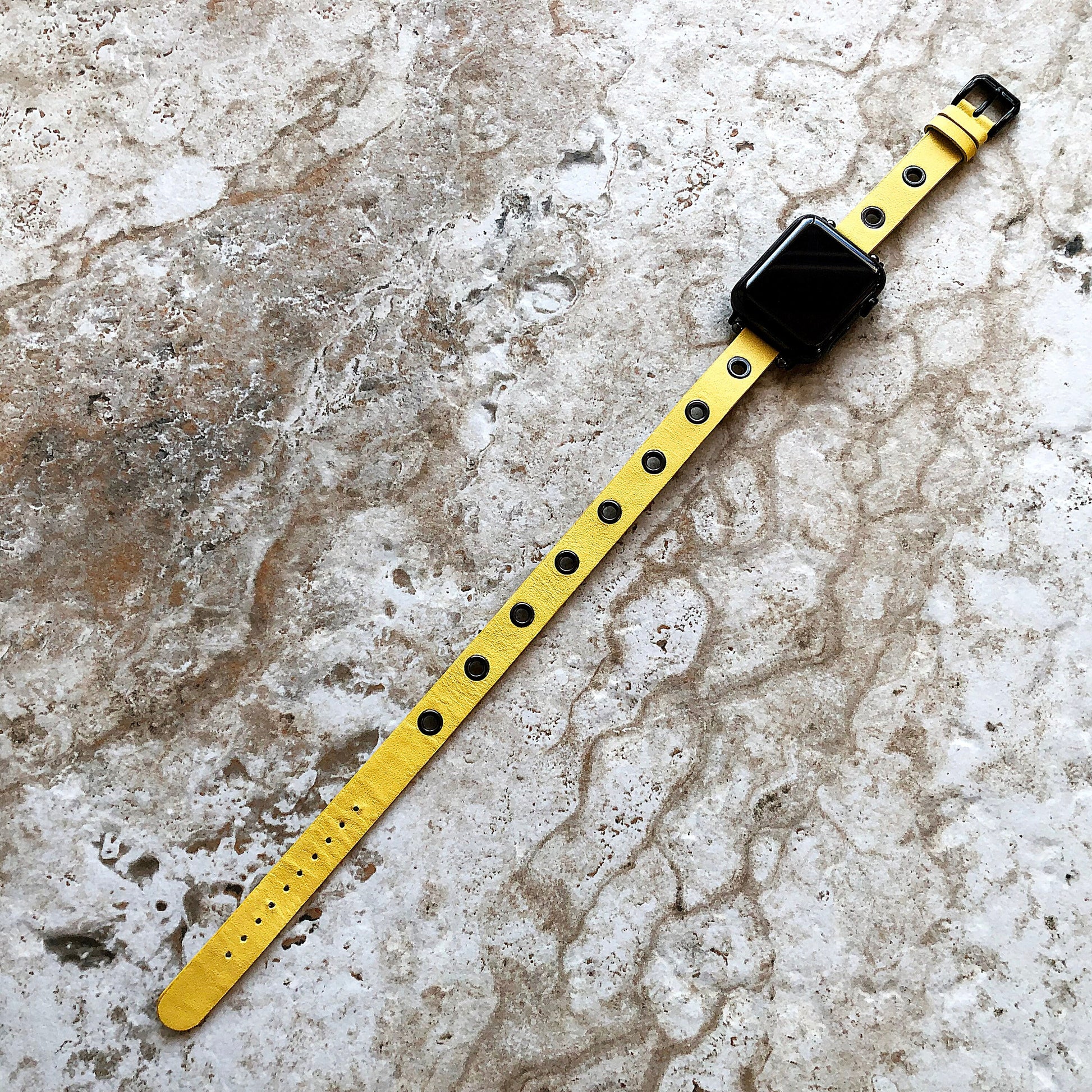 Apple Yellow Double Wrap Band for iWatch Ultra 2 49mm and 9 8 Series 41mm 45mm Case Twice Around Wrist Leather Bracelet Fashion Straps GM