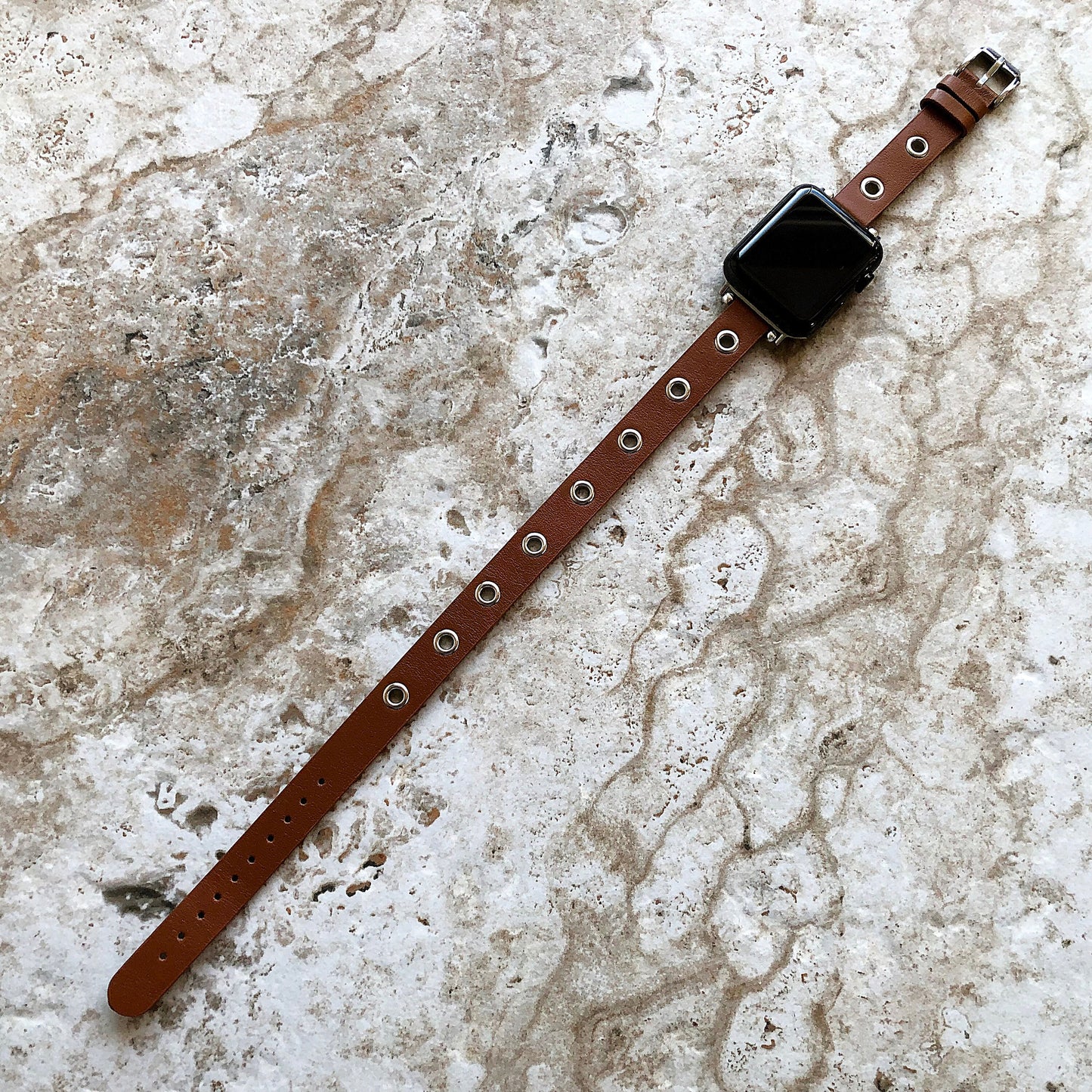 Apple Brown Double Wrap Band for iWatch All Series 38mm 40mm 41mm 42mm 44mm 45mm 49mm Case Twice Around Wrist Leather Bracelet Straps GM