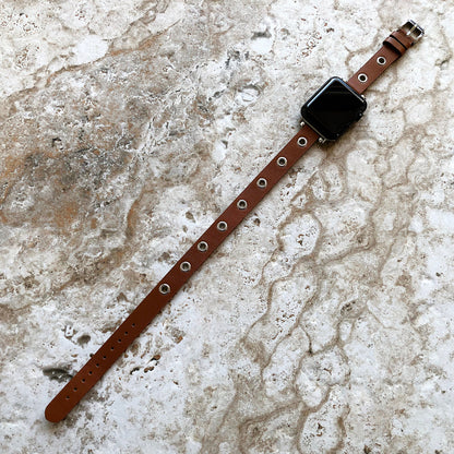 Apple Brown Double Wrap Band for iWatch Ultra 2 49mm and 9 8 Series 41mm 45mm Case Twice Around Wrist Leather Bracelet Fashion Straps GM