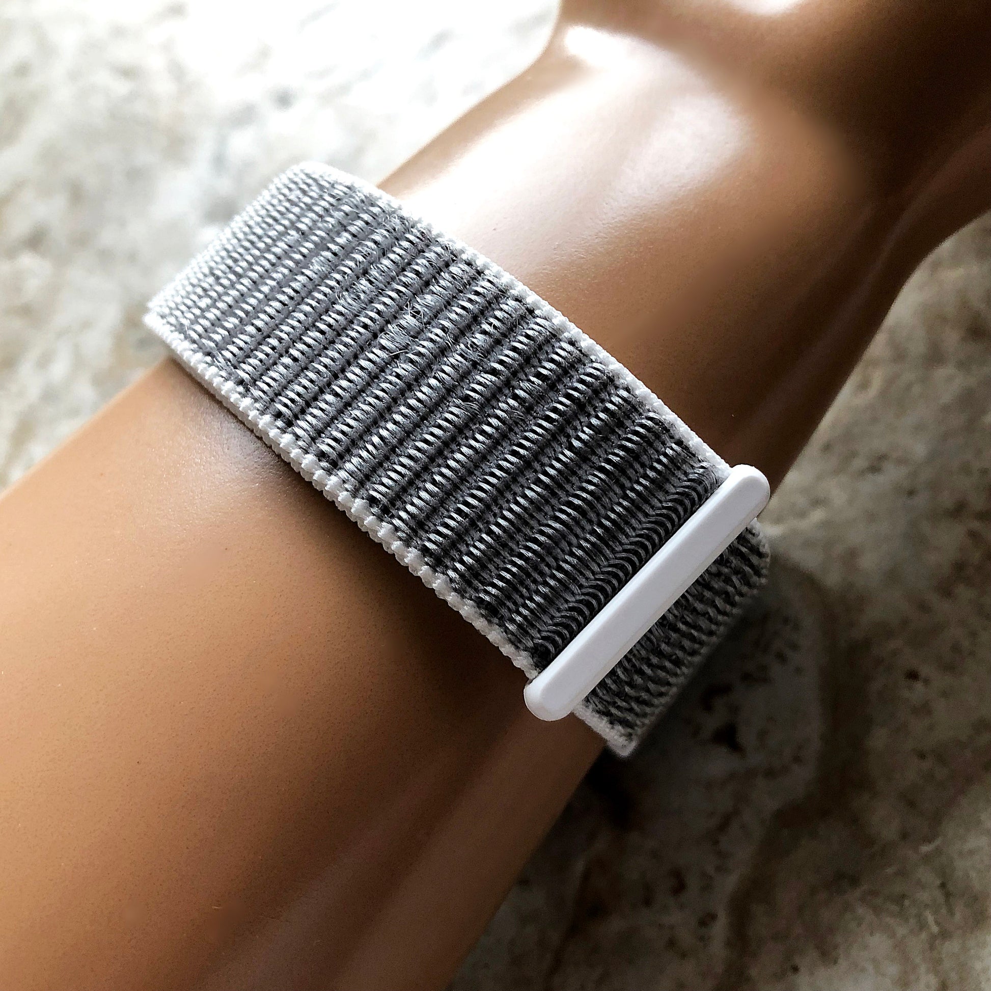 Seashell Color Band Compatible with Garmin D2 Air X10 Venu 2 Plus Venu Sq 2 Music Adjustable Nylon Sport Loop & Hook Strap Quick Release B20