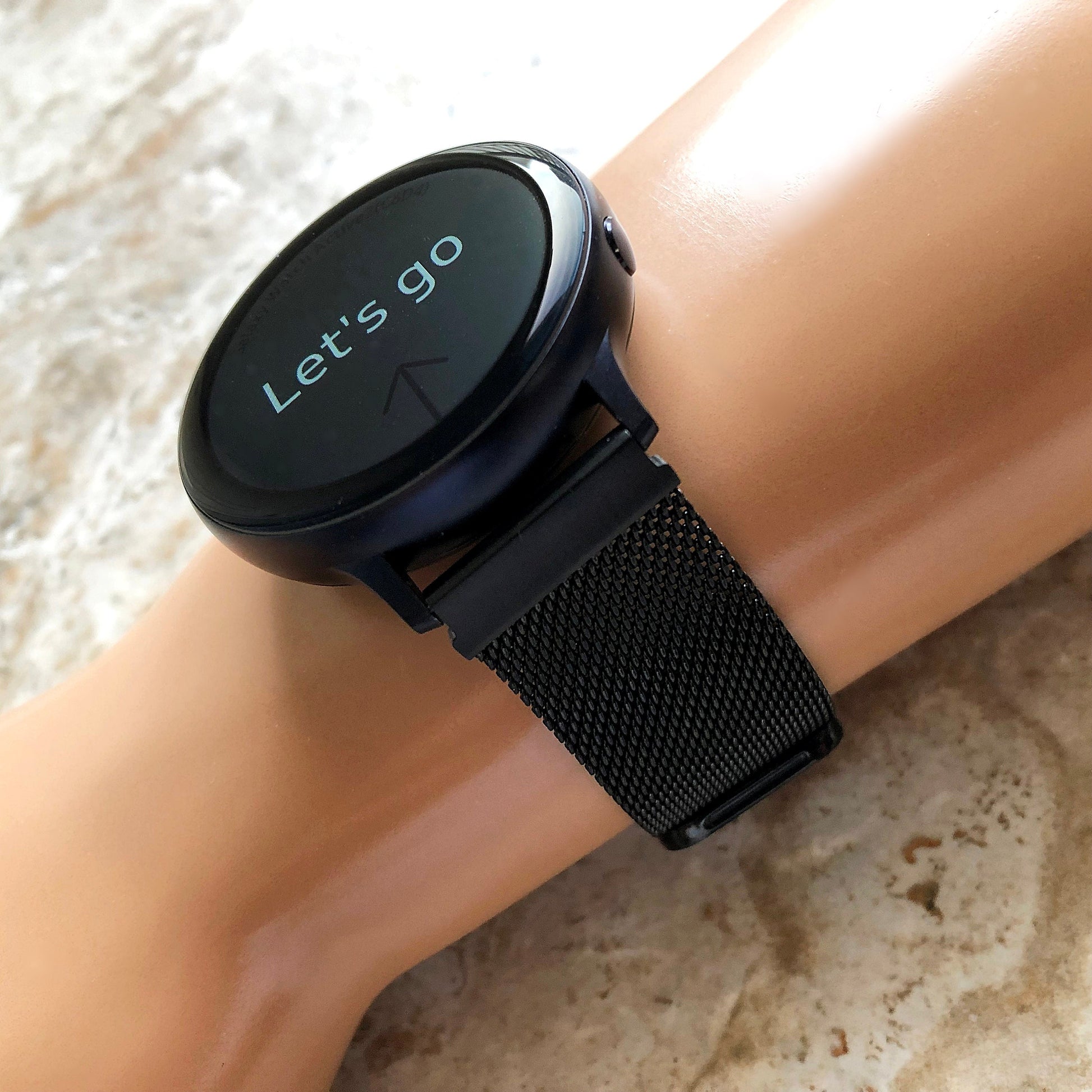 Garmin Black Color Band Compatible for Venu Smartwatch Stainless Steel Milanese Mesh Quick Release Two Sizes XS Small and ML Large - N20