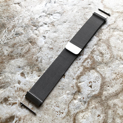 Garmin Silver Color Band for Approach S12 S40 S42 CT10 Bundle Models Smartwatch Stainless Steel Milanese Mesh Quick Release - B20