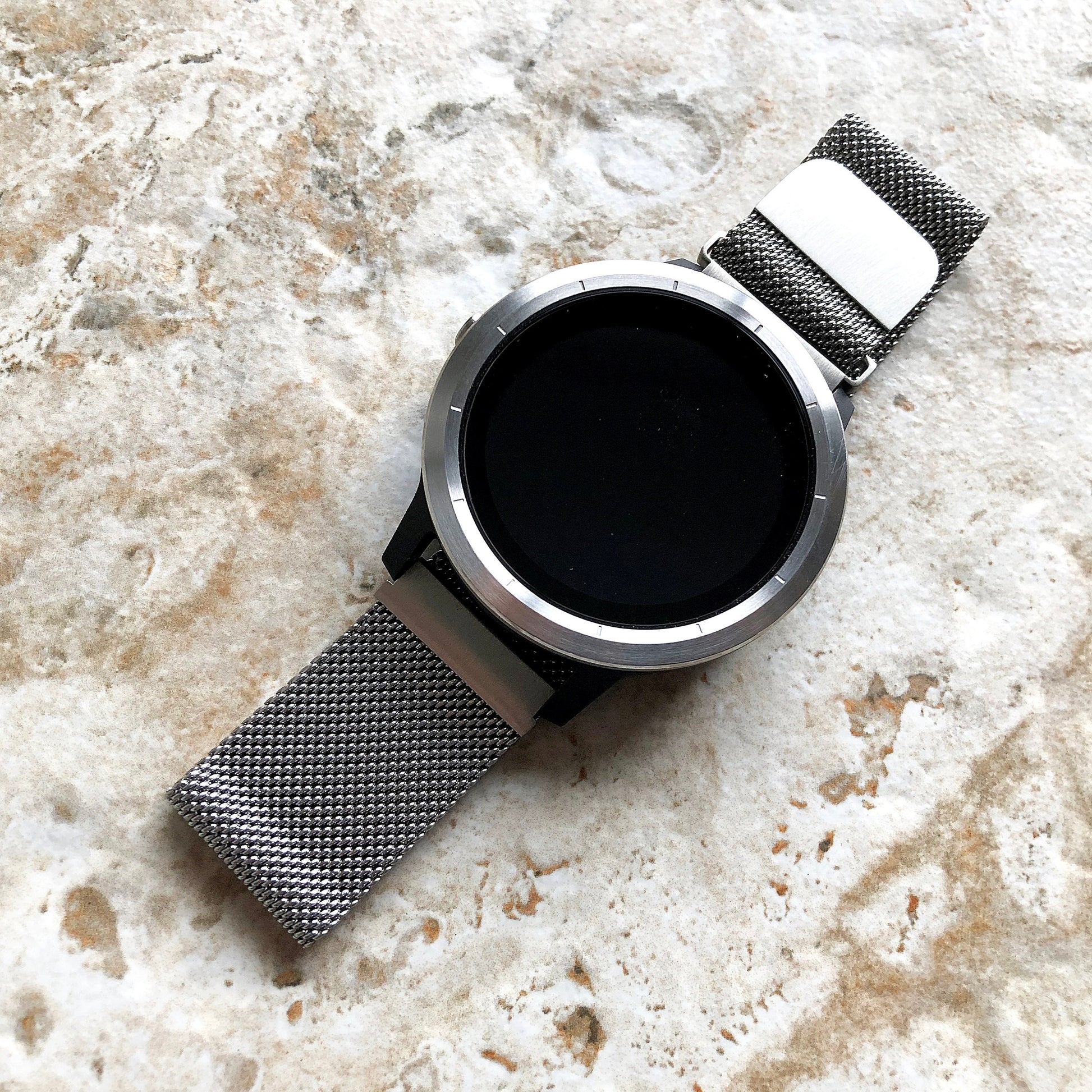 Garmin Silver Color Band Compatible for Venu Smartwatch Stainless Steel Milanese Mesh Quick Release Two Sizes XS Small and ML Large - N20