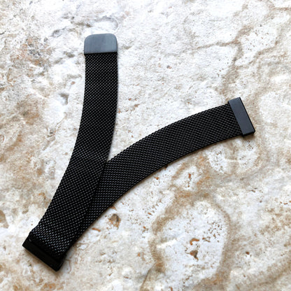 Garmin Black Band Compatible for Forerunner 265S 255S Captain Marvel Rey Venu 3S 2S Vivoactive 4S Vivomove 3S St Steel Milanese Mesh B18