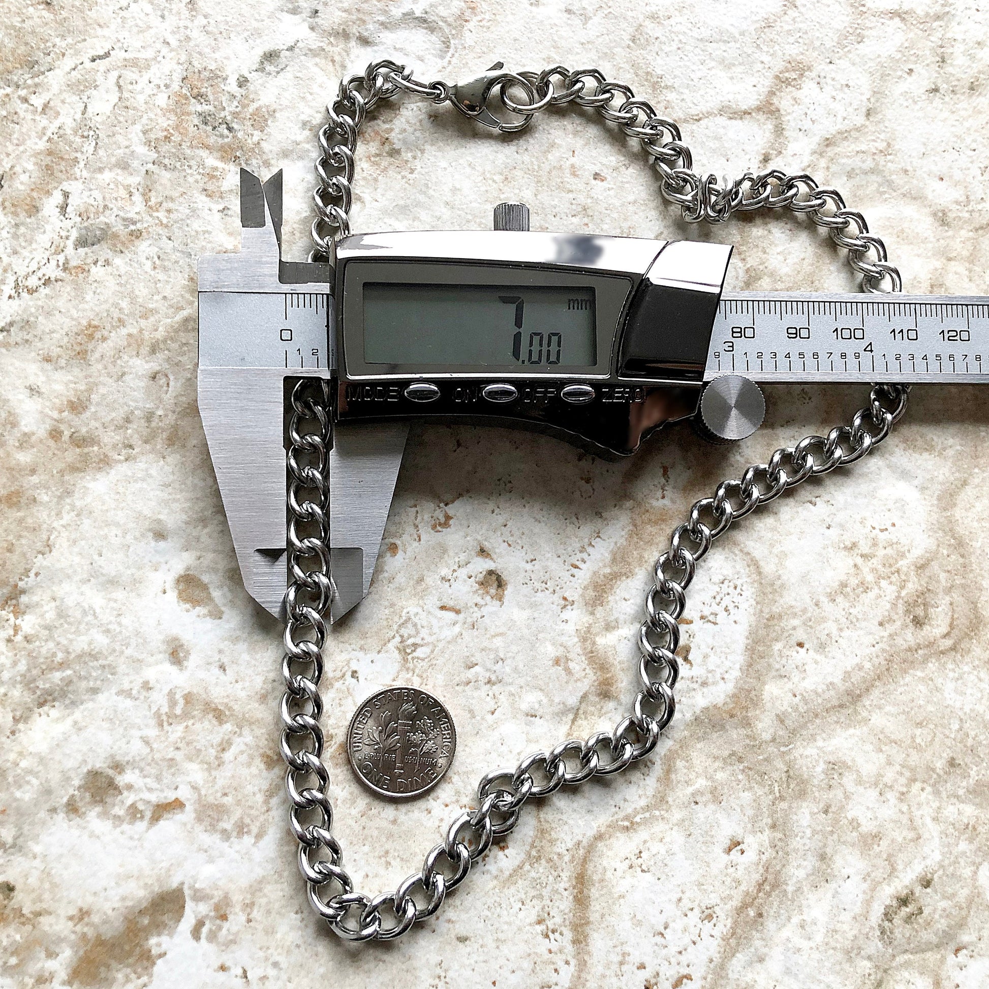 9mm x 7mm x 1.7mm Silver Shiny Color Stainless Steel Curb Chains Necklace Unisex Customisable Size Jewelry Tarnish Resistant Very Strong