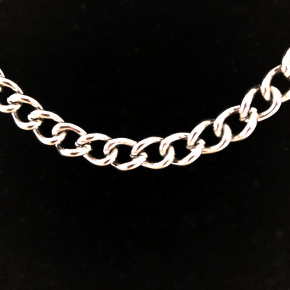 9mm x 7mm x 1.7mm Silver Shiny Color Stainless Steel Curb Chains Necklace Unisex Customisable Size Jewelry Tarnish Resistant Very Strong