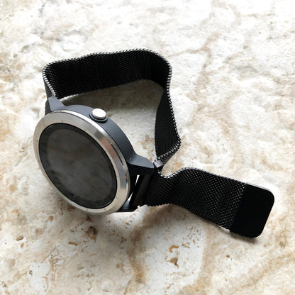 Garmin Black Color Band Compatible for Venu Smartwatch Stainless Steel Milanese Mesh Quick Release Two Sizes XS Small and ML Large - N20