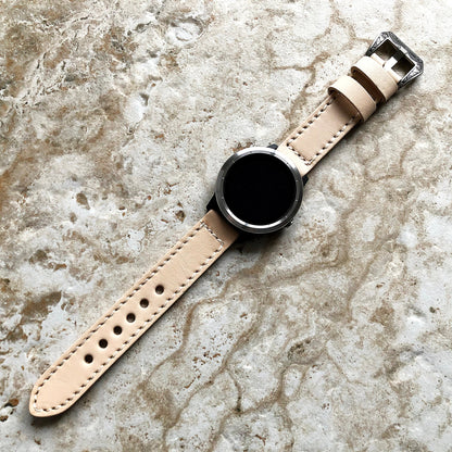 Garmin Veggie Tanned Leather Band for Approach S12 S40 S42 CT10 Bundle Models Bracelet with Stitches Cuff Wristband Strap Pins Tool B20