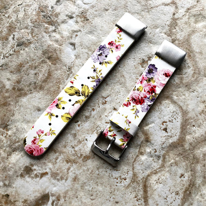 Garmin Red Floral FL-3 Band for epix Pro Gen 2 42mm and fenix 6S Pro 5S fenix 5S Plus Leather Bracelet Quick Fit Watch Strap A20B18