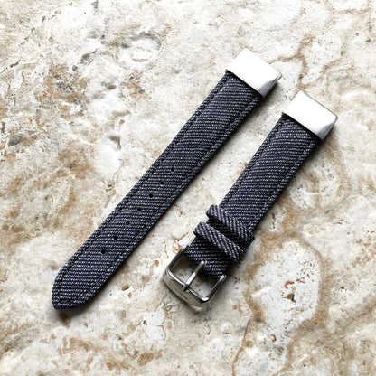 Garmin Jeans Printed JD Band for D2 Delta S Instinct 2S Descent Mk2S Mk3 Mk3i 43mm Approach S70 42mm Leather Quick Fit Watch Strap A20-B18