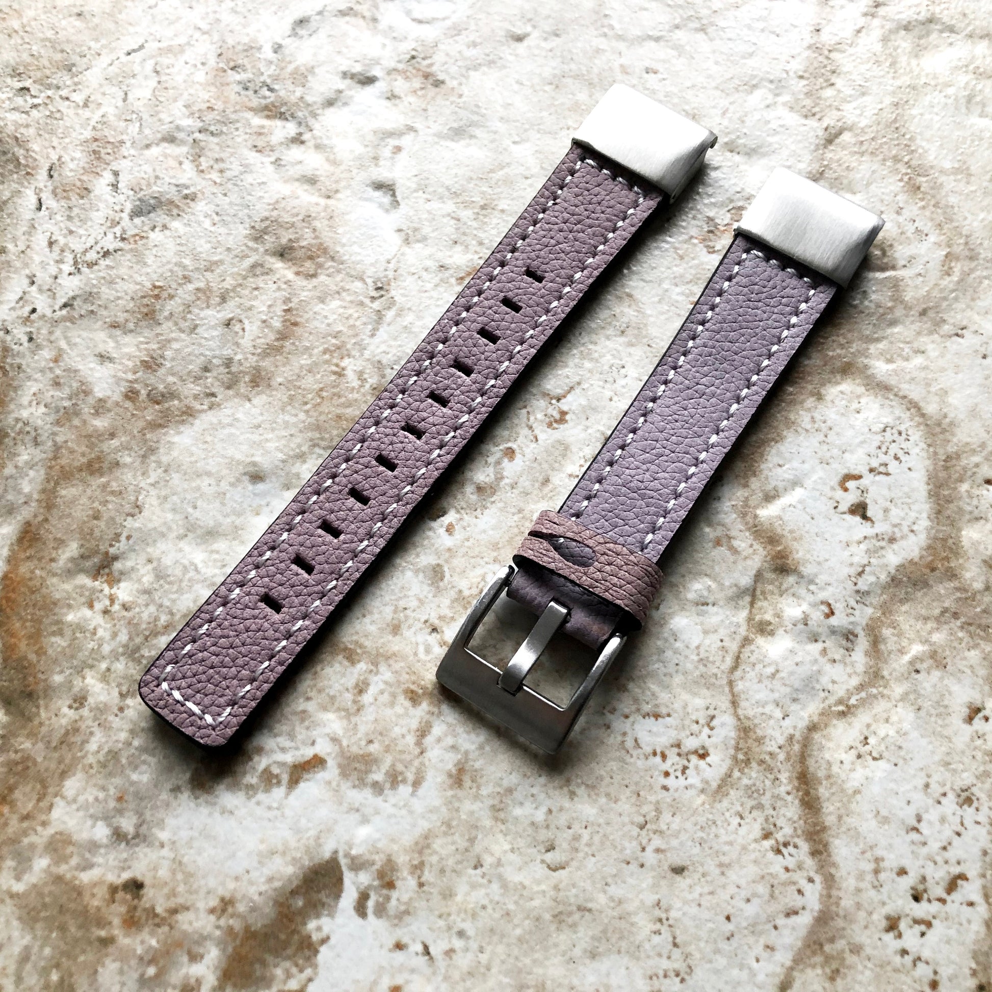 Garmin Purple Suede Stitched Band for epix Pro Gen 2 42mm and fenix 6S Pro 5S fenix 5S Plus Leather Quick Fit Bracelet Watch Strap A20B18