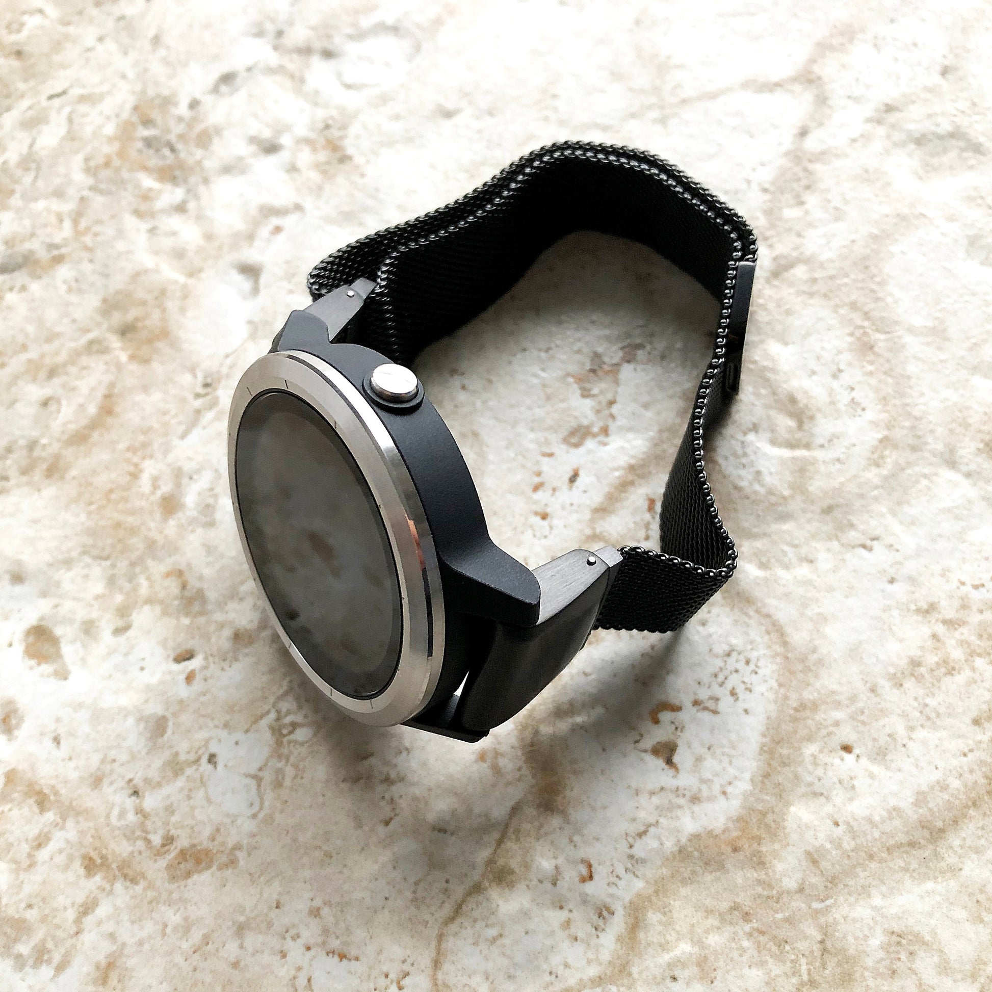 Garmin Fenix 7X Pro Solar Sapphire 6X Pro 5X Fenix 3 Descent Mk3i 51mm Mk2i Mk2 Mk1 Black Metal Band Milanese 26mm Quick Fit Strap A26-B22