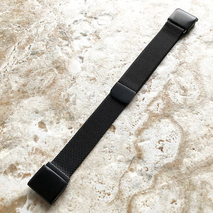 Garmin Black Color Band Compatible with fenix 8 43mm 7S Pro Solar Sapphire fenix 6S Pro Stainless Steel Milanese Quick Fit Strap A20-B18