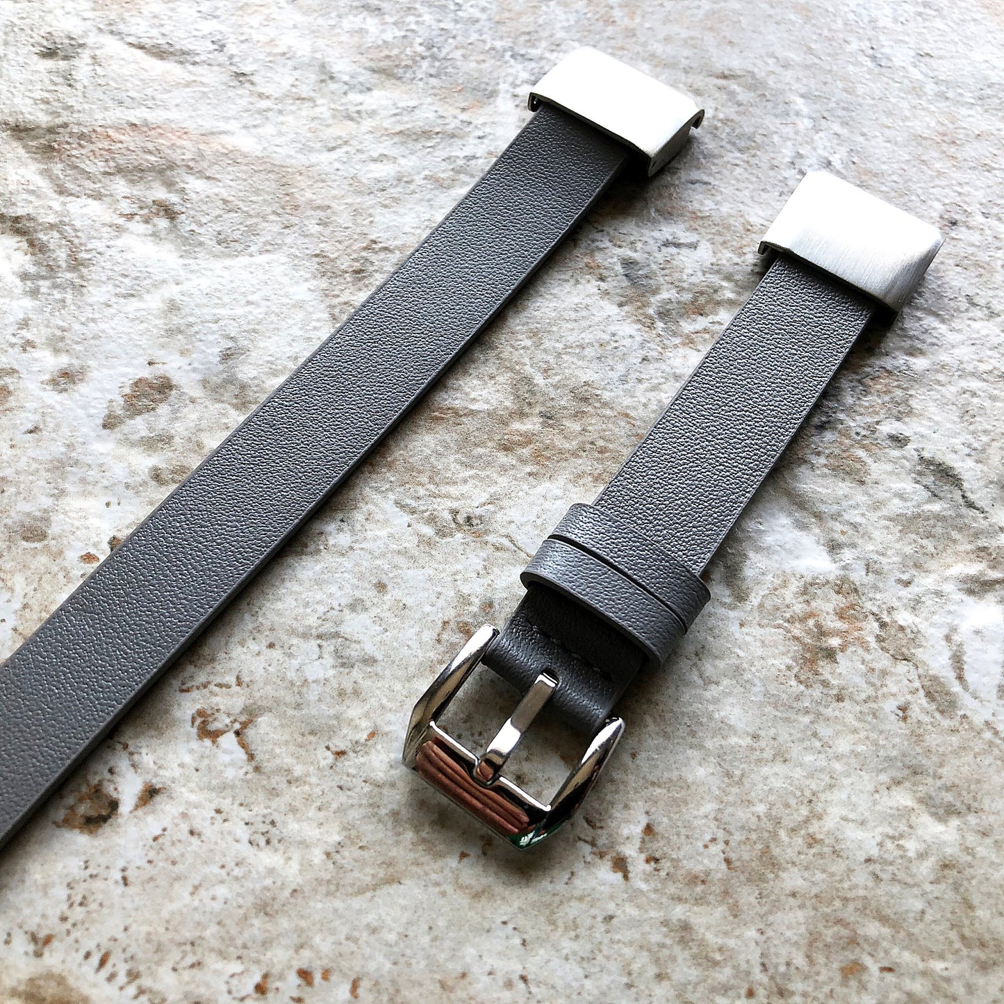 Garmin Gray Twice Double Wrap Band for epix Pro Gen 2 42mm and fenix 6S Pro 5S fenix 5S Plus Leather Strap Quick Fit Watch Bracelet A20-B18